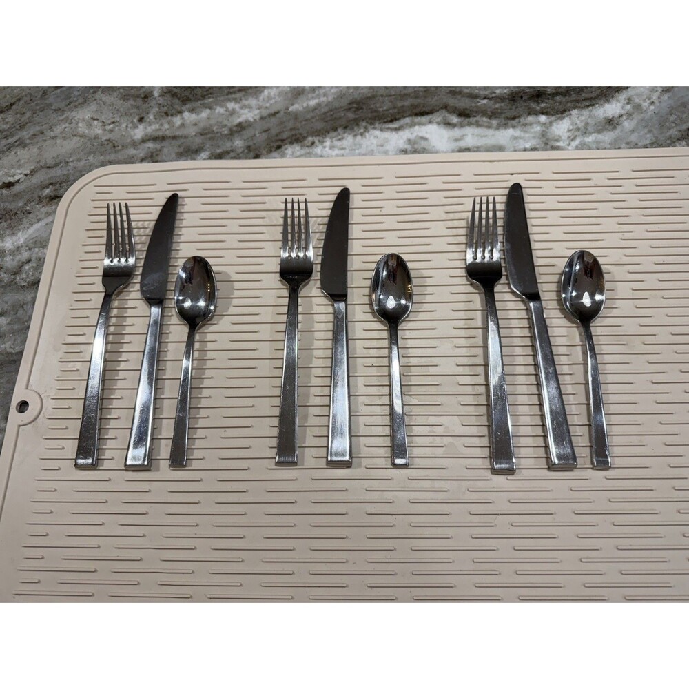 Dansk Meridian Stainless 18/10 Flatware Lot Service for 3  9 pieces